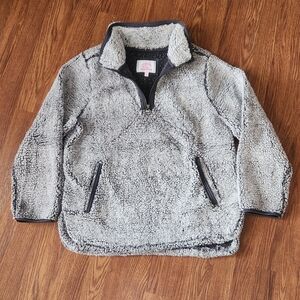 Cozy Gray Sherpa Pullover Sweatshirt